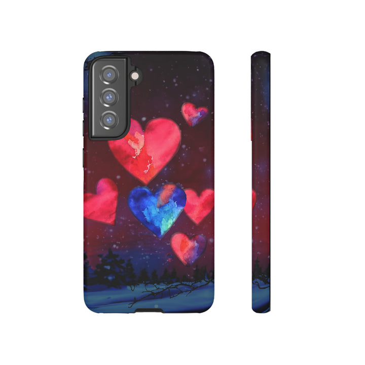 Cute Samsung Phone Case | Aesthetic Samsung Phone Case | Galaxy S23, S22, S21, S20 | Luxury case, Rising Hearts Night Phone Case - Studio40ParkLane