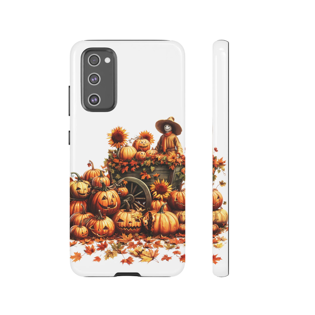 Impact Resistant, Fall Leaves Scarecrow, Cute Phone Cases for Samsung S24, S23, S22, S21, IPhone 15 pro Iphone 14 pro Iphone 13 IPhone 12 Iphone 11 - Studio40ParkLane