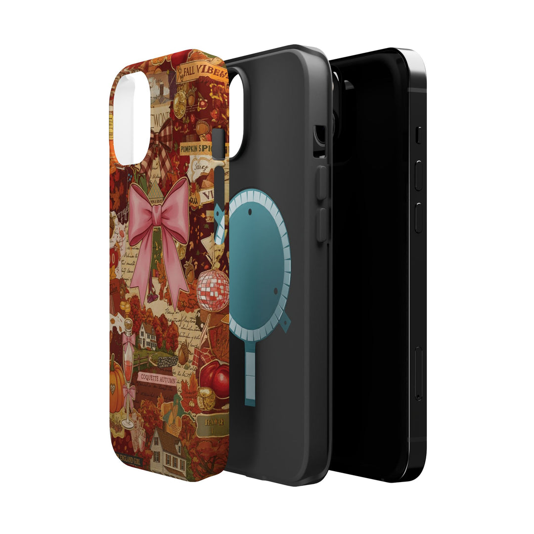 New England Fall Coquette Collage Tough Magsafe Cute Phone Cases for Iphone | iPhone 15 Pro Max Case, Iphone 14, Iphone 14 13 12 11 10 9 8 7 - Studio40ParkLane