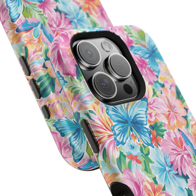 Butterflies Flowers Magsafe Cute Phone Case for Iphone Gift for Her, iPhone 16 Case iPhone 15 Pro Max Case, Iphone 14, Iphone 14 Pro Max, 13, 12