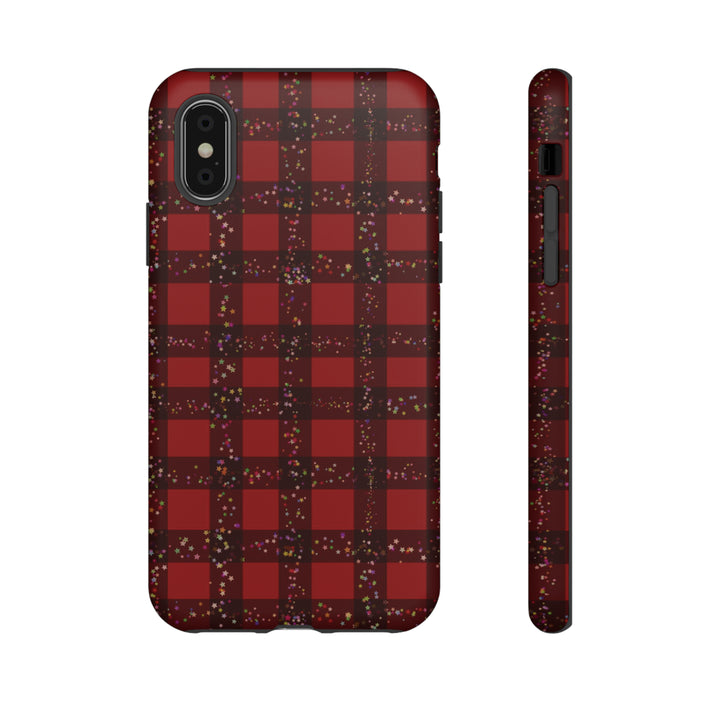 Cute IPhone Case | iPhone 15 Case | iPhone 15 Pro Max Case, Iphone 14 Case, Iphone 14 Pro Max Case IPhone Case for Art Lovers, Red Festive Plaid - Studio40ParkLane