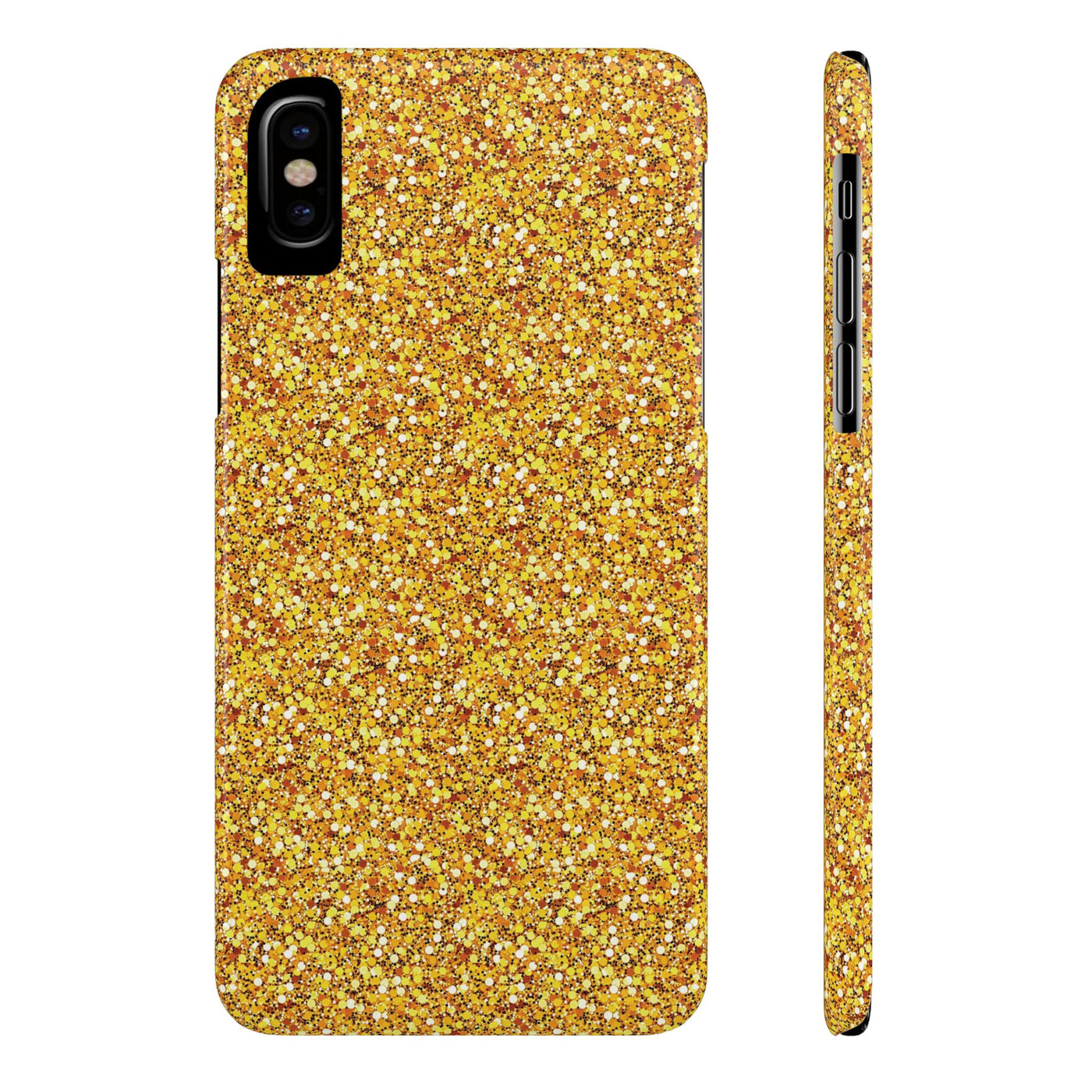 Slim Muted Gold Play on Faux Glitter Effect Cute Phone Cases for Iphone 16 Pro Max | iPhone 15 Case | iPhone 15 Pro Max Case, Iphone 14, Iphone 14 Pro Max, Iphone 13 12 11 8 7