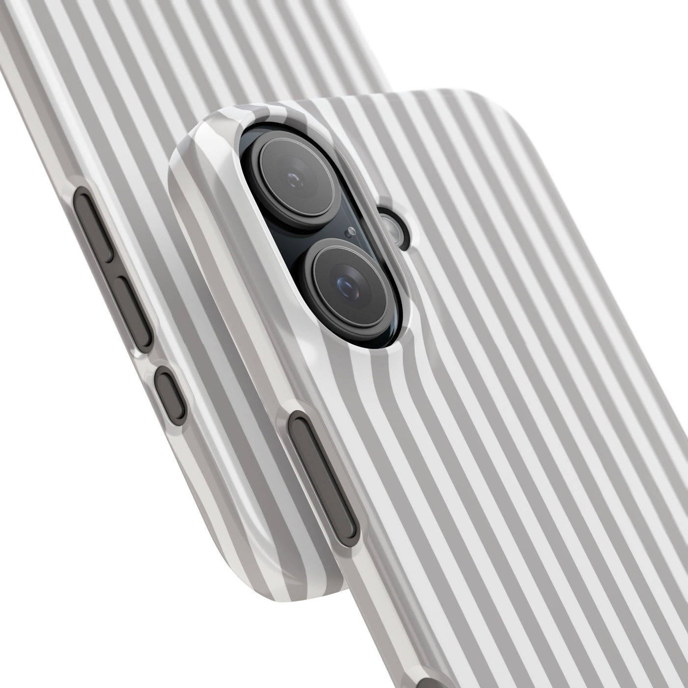Slim Light Grey Striped Cute Phone Case for Iphone 16 - | iPhone 15 Pro Max Case | iPhone 14 Case Iphone 13 12 11 10 9 8 7 Gift for Her - Studio40ParkLane