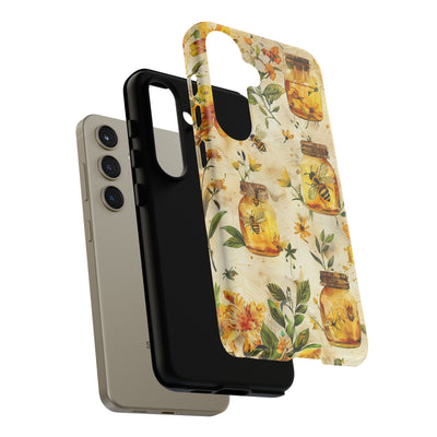 Impact Resistant, Honey Bees, Cute Phone Cases for Samsung S24, S23, S22, S21, IPhone 15 pro Iphone 14 pro Iphone 13 IPhone 12 Iphone 11