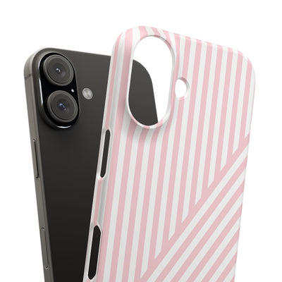Aesthetic Sweet Pink Stripes Cute Phone Case Sleek Snap - For iPhone 17 Pro Max iPhone 16 Pro iPhone 15 Iphone 14 Plus 13 Pro 12 11 10 Gift