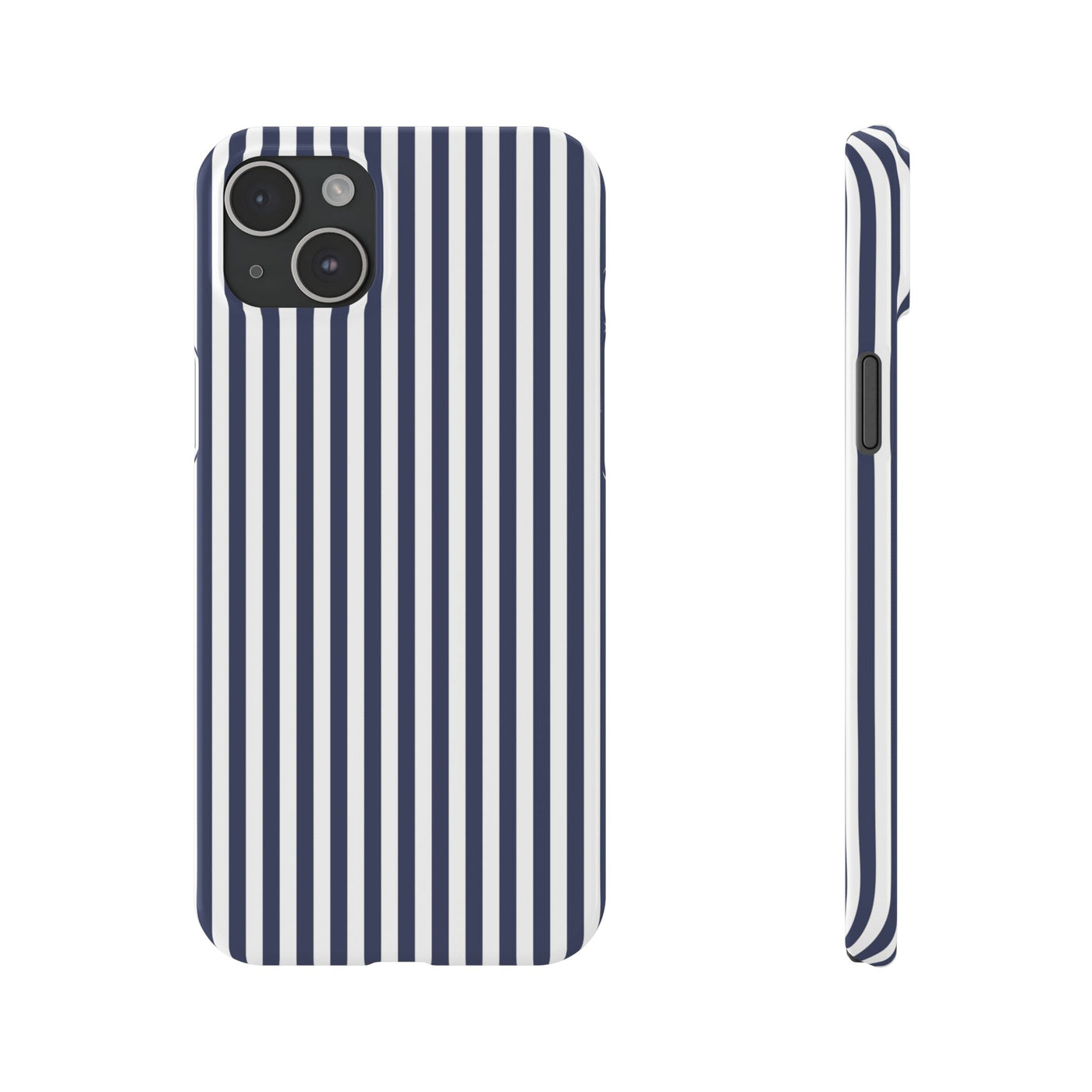 Slim Navy Blue Striped Cute Phone Case for Iphone 16 - | iPhone 15 Pro Max Case | iPhone 14 Case Iphone 13 12 11 10 9 8 7 XS X Gift for Her - Studio40ParkLane