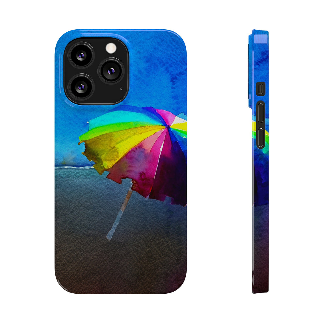 Slim Cute Phone Cases for Iphone - | iPhone 15 Case | iPhone 15 Pro Max Case, Iphone 14 Case, Iphone 14 Pro Max, Iphone 13, Summer Beach Umbrella - Studio40ParkLane
