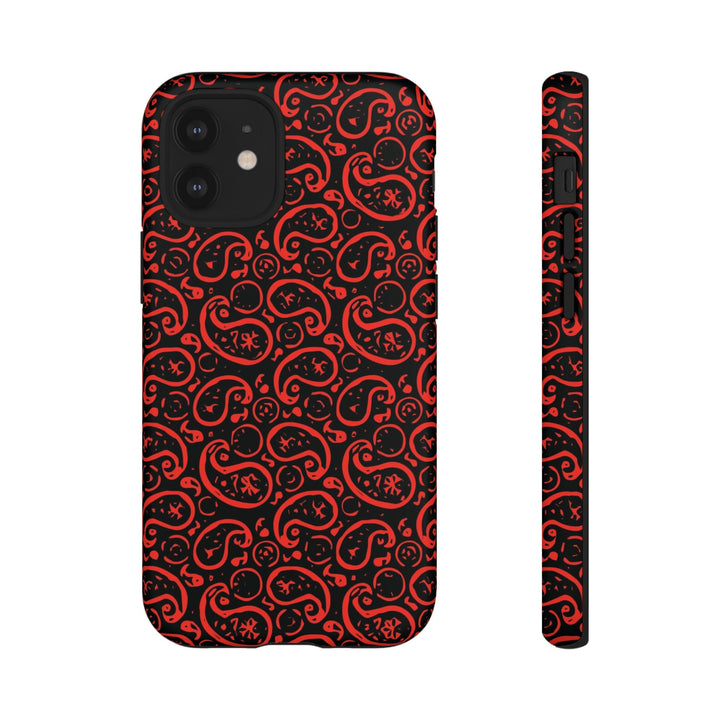 Cute IPhone Case | iPhone 15 Case | iPhone 15 Pro Max Case, Iphone 14 Case, Iphone 14 Pro Max Case IPhone Case for Art Lovers, Paisley Red - Studio40ParkLane