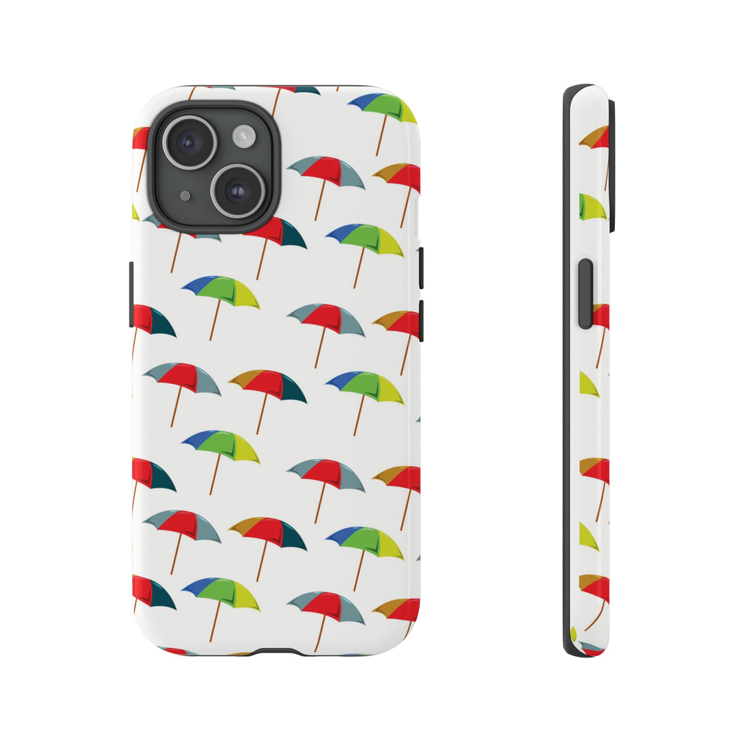 Cute IPhone Case | Colorful Beach Parasols, iPhone 15 Case | iPhone 15 Pro Case, Iphone 14 Case, Iphone 14 Pro Max Case, Protective Iphone Case - Studio40ParkLane
