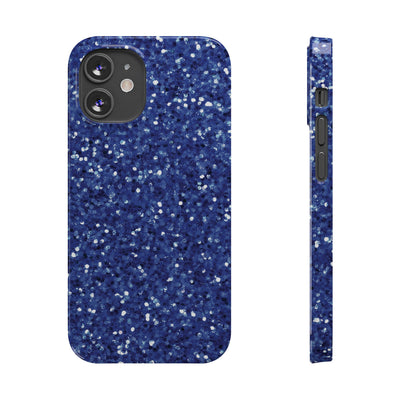 Slim Blue Muted Faux Play on Glitter Effect Cute Phone Cases for Iphone 16 Pro Max | iPhone 15 Case | iPhone 15 Pro Max Case, Iphone 14, Iphone 14 Pro Max, Iphone 13 12 11 8 7