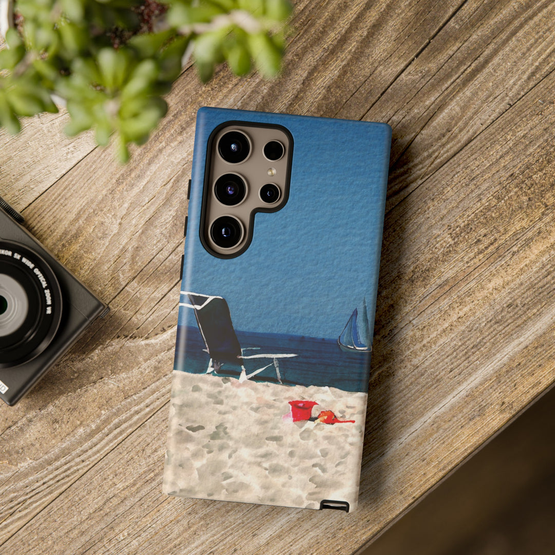Cute Samsung Case | Cool Iphone Case | Summer Blue Beach Chair, Samsung S24, S23, S22, S21, IPhone 15 Case | Iphone 14 Case, Iphone 13 Case - Studio40ParkLane