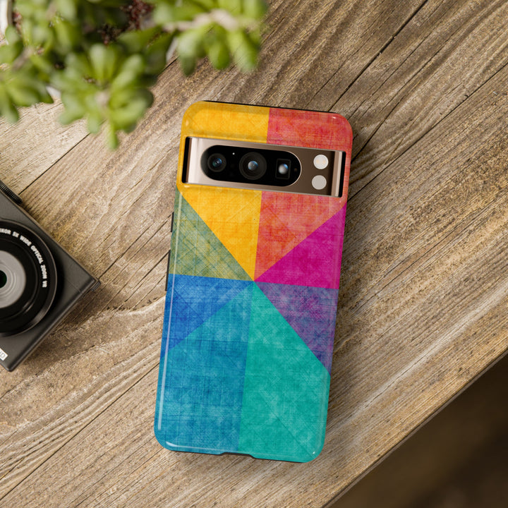 Impact Resistant, Colored Shapes, Cute Phone Cases for Samsung S24, S23, S22, S21, IPhone 15 pro Iphone 14 pro Iphone 13 IPhone 12 Iphone 11 - Studio40ParkLane