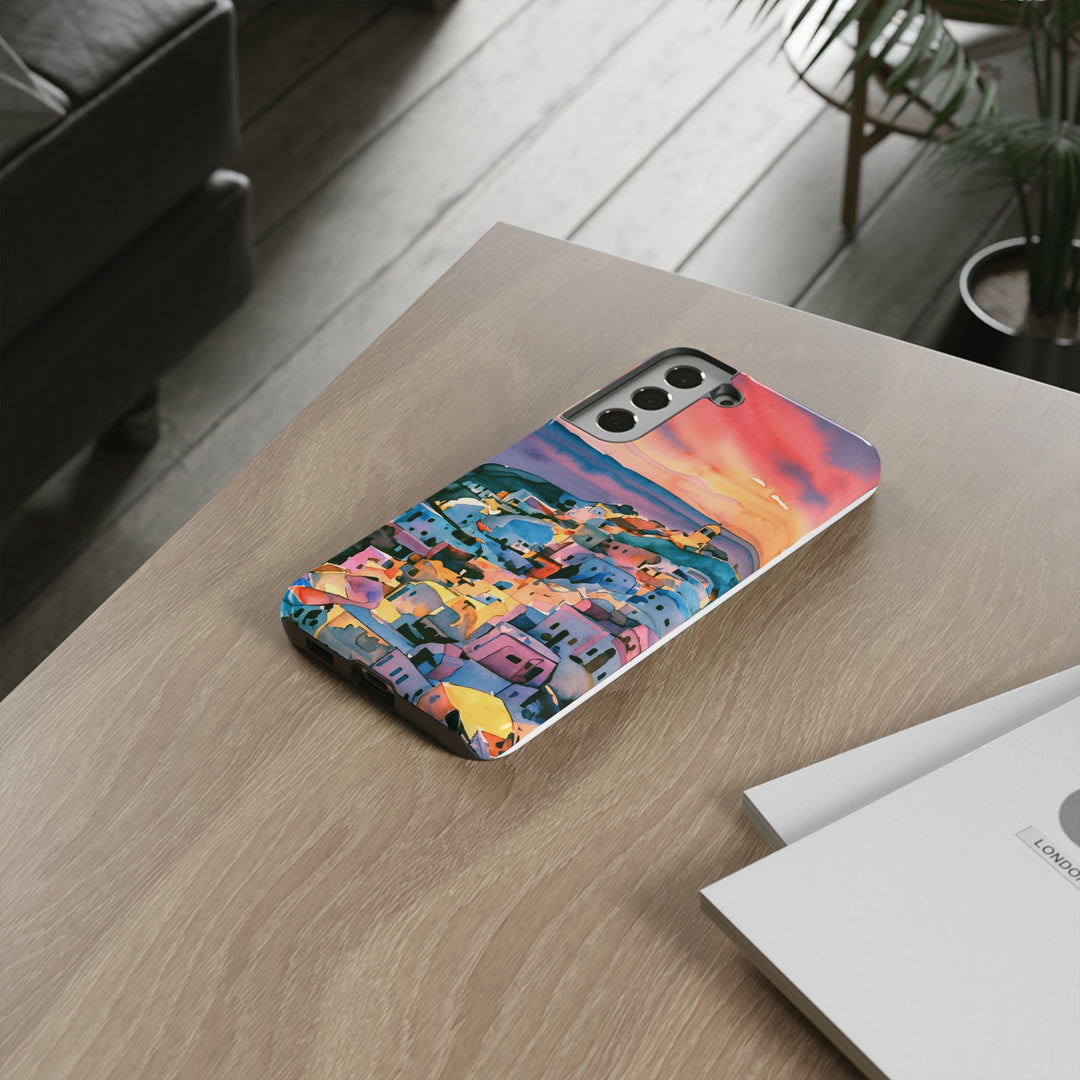 Impact Resistant, Greek Sunset, Cute Phone Cases for Samsung S24, S23, S22, S21, IPhone 15 pro Iphone 14 pro Iphone 13 IPhone 12 Iphone 11 - Studio40ParkLane