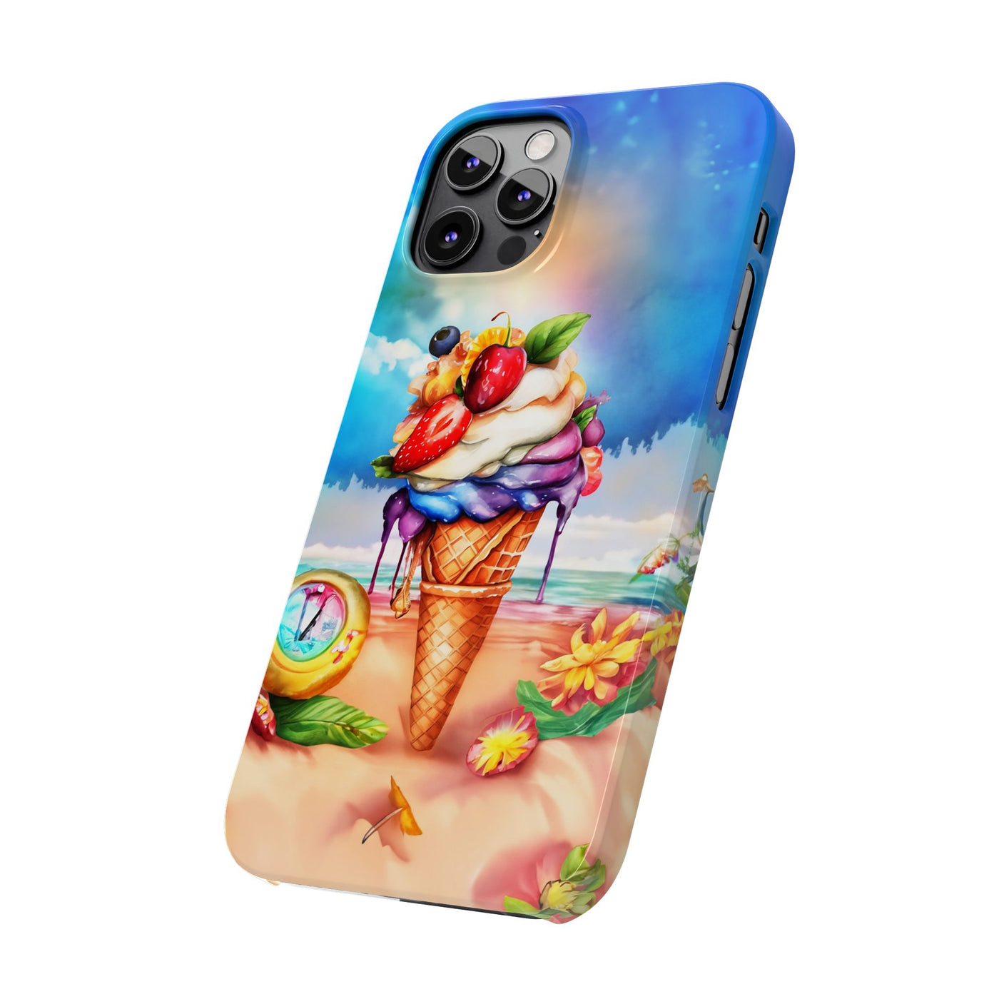 Summer Ice Cream Cone Slim Cute Phone Cases for Iphone  | iPhone 15 Case | iPhone 15 Pro Max Case, Iphone 14, Iphone 14 Pro Max, Iphone 13