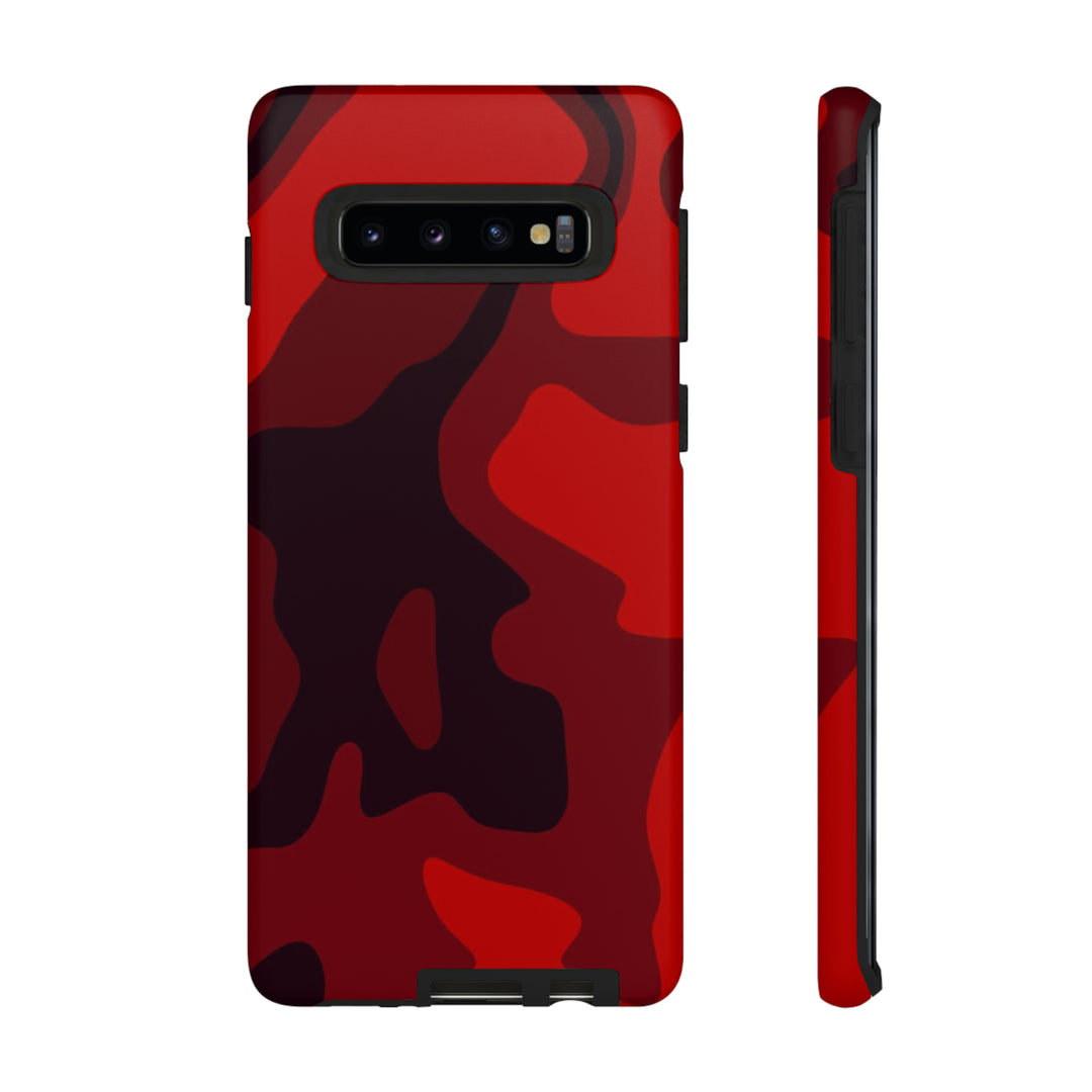 Cute Phone Case | Cool Camouflage Red Black Samsung Phone Case | Galaxy S23 Case, S22 Case, S21, S20 | 2 Layered Case - Studio40ParkLane