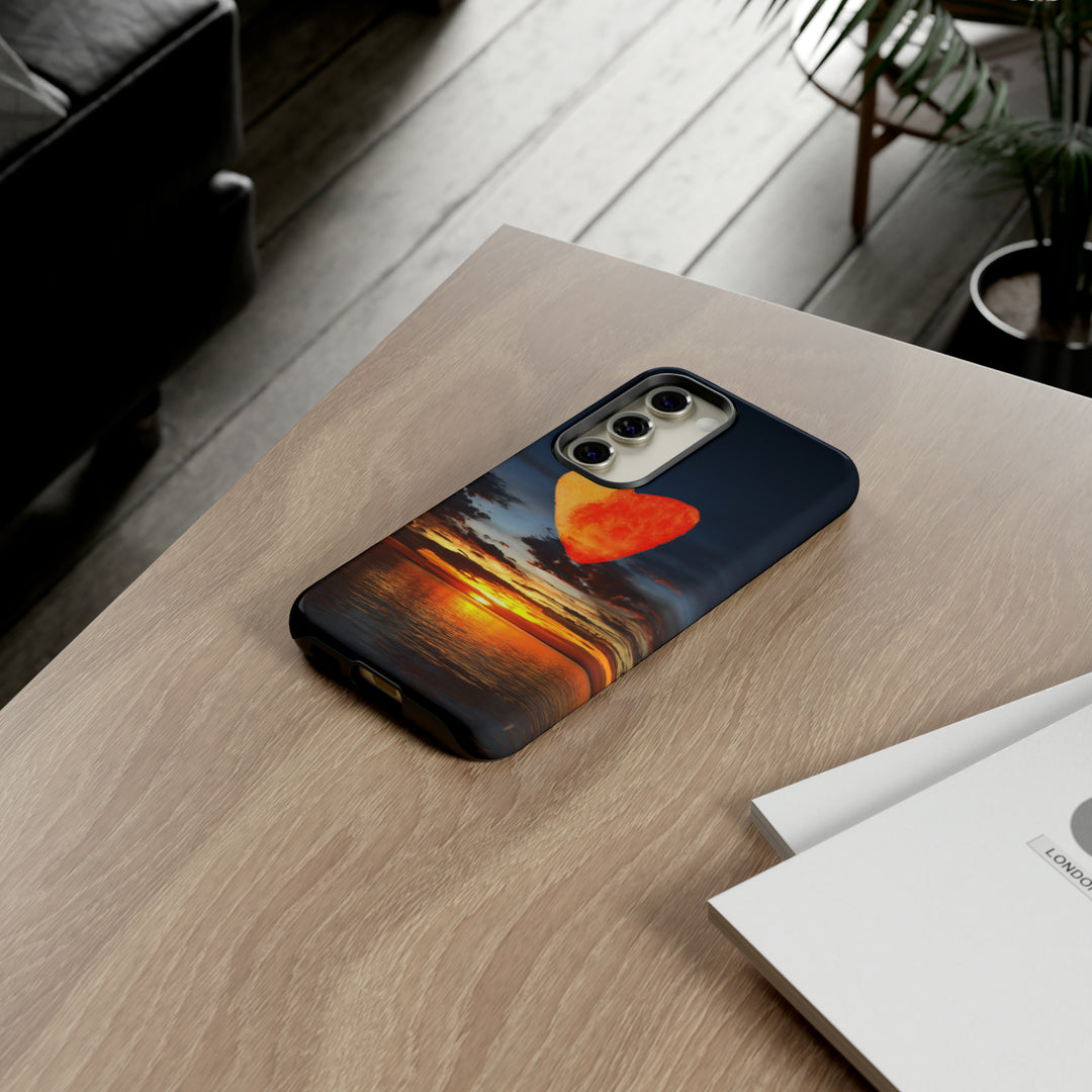 Cute Samsung Phone Case | Aesthetic Samsung Phone Case | Galaxy S23, S22, S21, S20 | Luxury case, Cute Rising Heart Sunset Phone Case - Studio40ParkLane