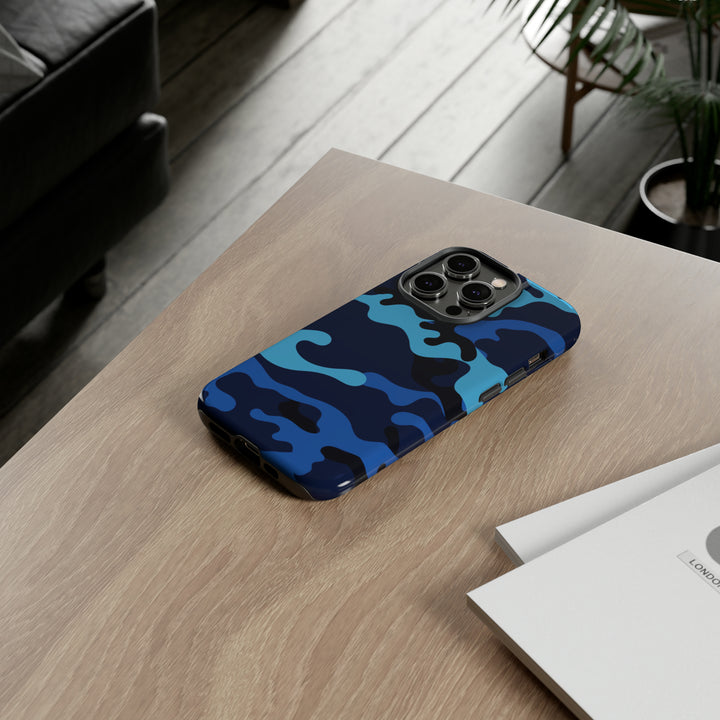 Cool Phone Case | Blue Camouflage, For iPhone 15 Case | iPhone 15 Pro Case, Iphone 14 Case, Iphone 14 Pro Max Case, Protective Iphone Case - Studio40ParkLane