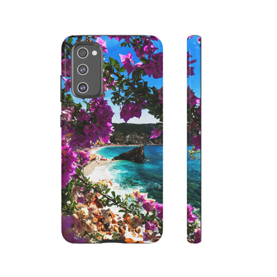 Impact Resistant, Bougainvillea Seaview, Cute Phone Cases for Samsung S24, S23, S22, S21, IPhone 15 pro Iphone 14 pro Iphone 13 IPhone 12 Iphone 11