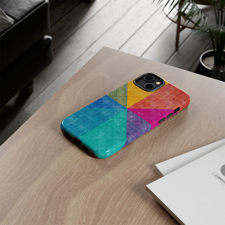 Impact Resistant, Colored Shapes, Cute Phone Cases for Samsung S24, S23, S22, S21, IPhone 15 pro Iphone 14 pro Iphone 13 IPhone 12 Iphone 11 - Studio40ParkLane