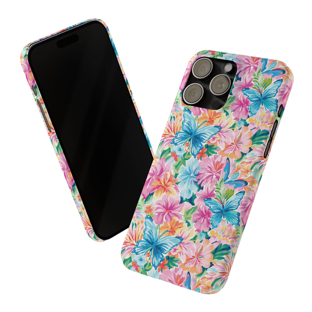 Slim Butterflies Flowers Gift for Her Cute Phone Cases for Iphone 16 Pro Max | iPhone 15 Case | iPhone 15 Pro Max Case, Iphone 14, 13, 12, 11, 10, 8, 7 - Studio40ParkLane