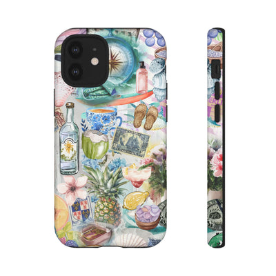 Impact Resistant, Travel Coquette Collage, Cute Phone Cases for Samsung S24, S23, S22, S21, IPhone 15 pro Iphone 14 pro Iphone 13 IPhone 12 Iphone 11