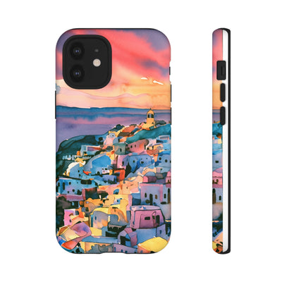 Impact Resistant, Greek Sunset, Cute Phone Cases for Samsung S24, S23, S22, S21, IPhone 15 pro Iphone 14 pro Iphone 13 IPhone 12 Iphone 11