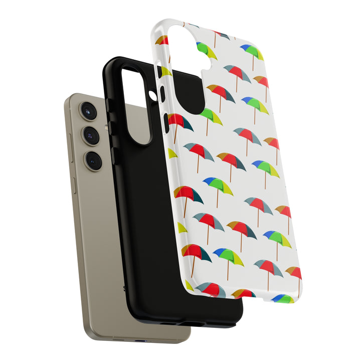 Cute Samsung Phone Case | Aesthetic Samsung Phone Case | Galaxy S23, S22, S21, S20 | Colorful Beach Parasols, Protective Phone Case - Studio40ParkLane