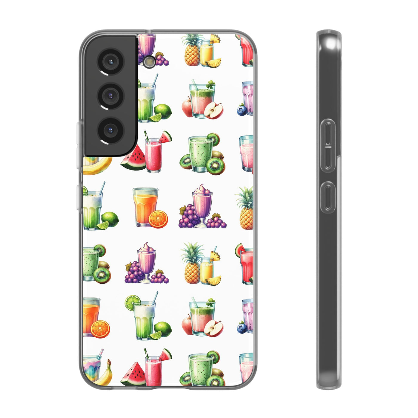 Cute Flexi Phone Cases, For Iphones and Samsung Galaxy Phones, Tropical Summer Fruit Cocktails, Galaxy S23 Phone Case, Samsung S22 Case, Samsung S21, Iphone 15, Iphone 14, Iphone 13