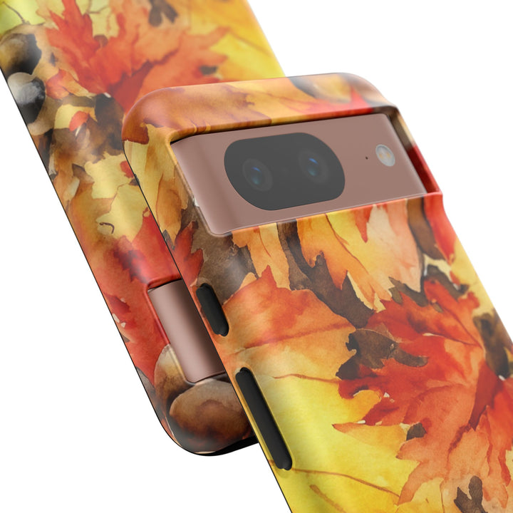 Impact Resistant, Fall Leaves, Cute Phone Cases for Samsung S24, S23, S22, S21, IPhone 15 pro Iphone 14 pro Iphone 13 IPhone 12 Iphone 11 - Studio40ParkLane