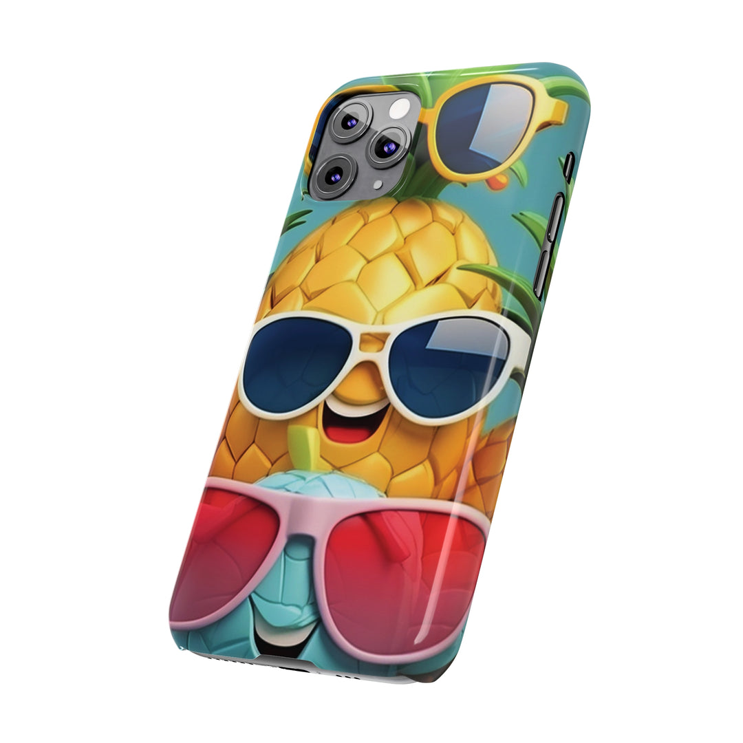Slim Cute Phone Cases for Iphone - | iPhone 15 Case | iPhone 15 Pro Max Case, Iphone 14 Case, Iphone 14 Pro Max, Iphone 13, Summer Pineapple Fruit - Studio40ParkLane