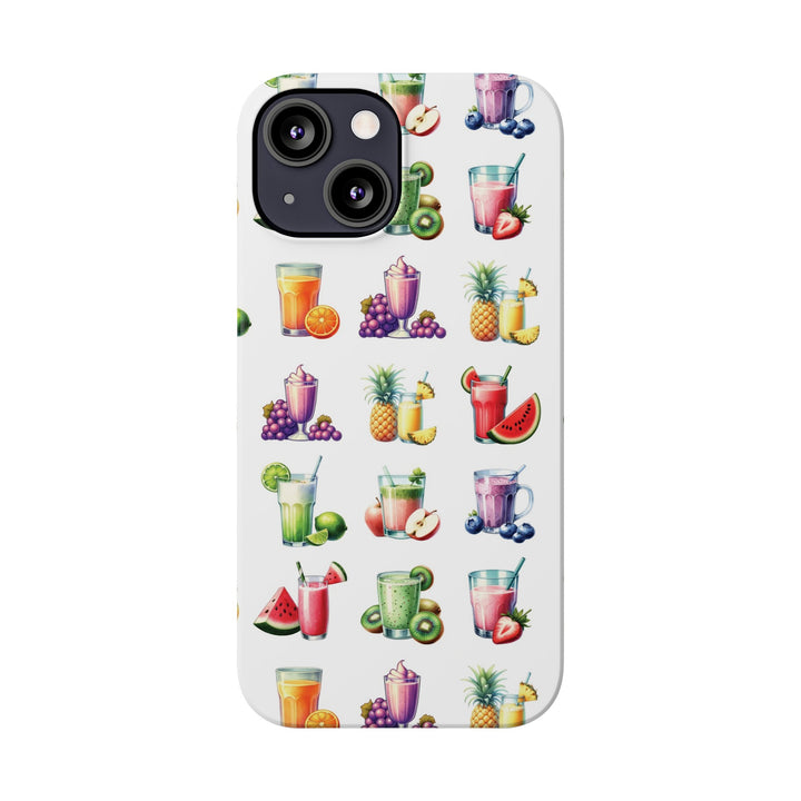 Slim Cute Phone Cases for Iphone - | iPhone 15 Case | iPhone 15 Pro Max Case, Iphone 14 Case, Iphone 14 Pro Max, Iphone 13, Tropical Summer Fruit Cocktail - Studio40ParkLane