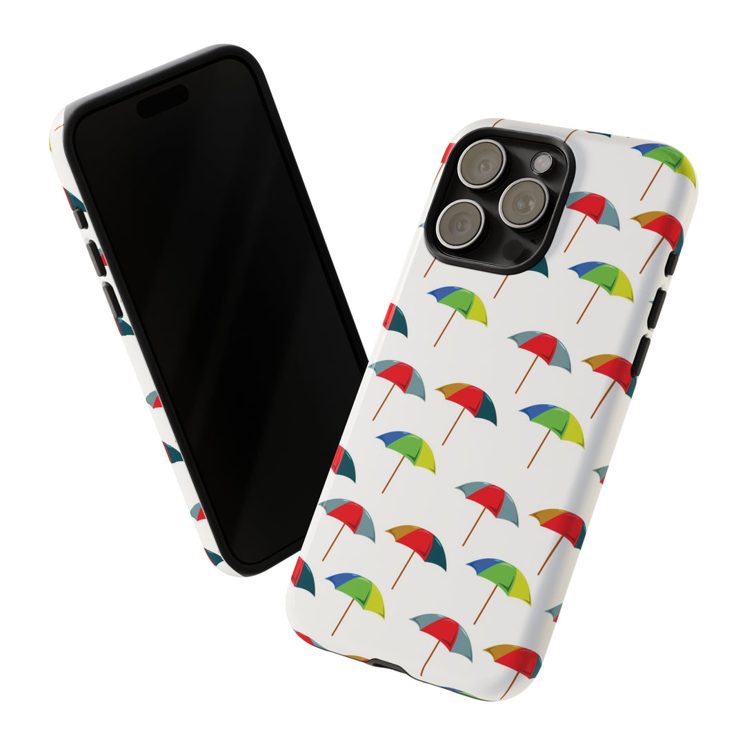 Cute IPhone Case | Colorful Beach Parasols, iPhone 15 Case | iPhone 15 Pro Case, Iphone 14 Case, Iphone 14 Pro Max Case, Protective Iphone Case - Studio40ParkLane
