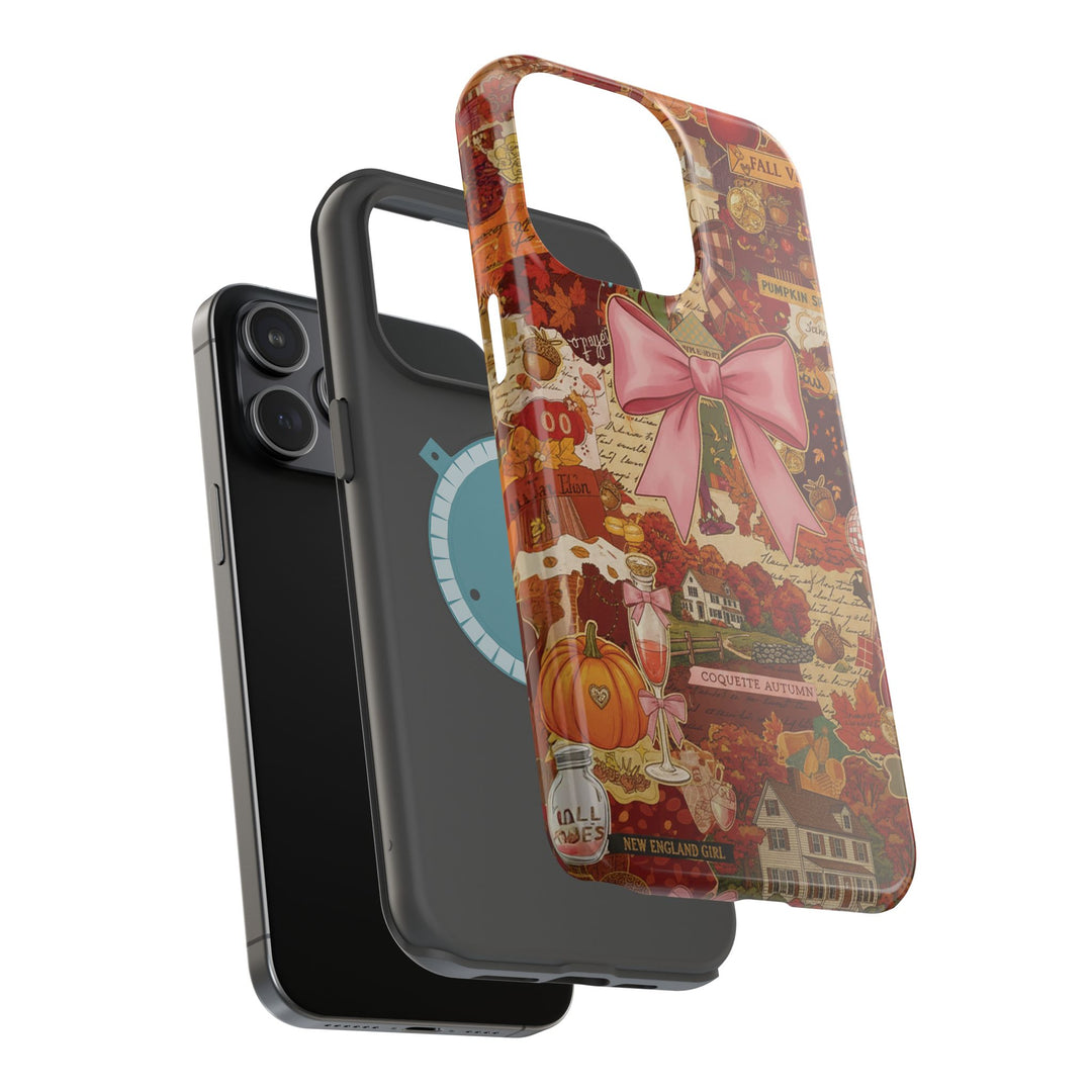 New England Fall Coquette Collage Tough Magsafe Cute Phone Cases for Iphone | iPhone 15 Pro Max Case, Iphone 14, Iphone 14 13 12 11 10 9 8 7 - Studio40ParkLane