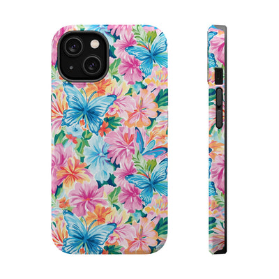 Butterflies Flowers Magsafe Cute Phone Case for Iphone Gift for Her, iPhone 16 Case iPhone 15 Pro Max Case, Iphone 14, Iphone 14 Pro Max, 13, 12