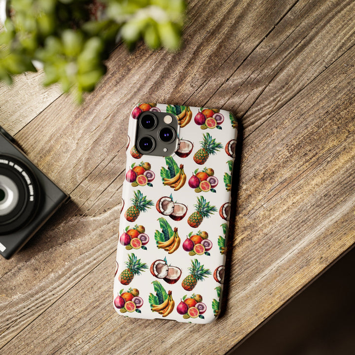 Slim Cute Phone Cases for Iphone - | iPhone 15 Case | iPhone 15 Pro Max Case, Iphone 14 Case, Iphone 14 Pro Max, Iphone 13, Tropical Summer Fruit - Studio40ParkLane