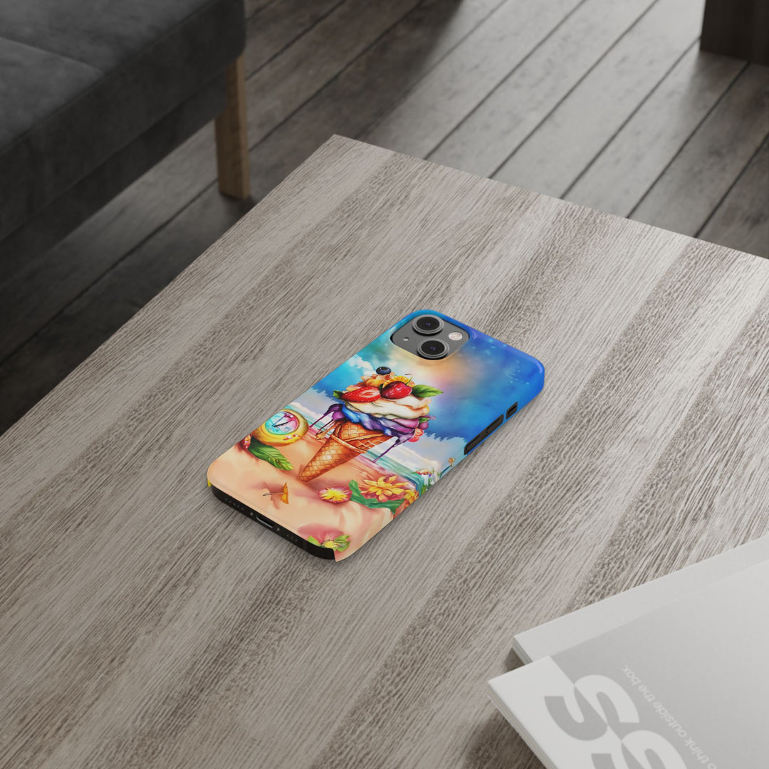 Slim Summer Ice Cream Cone Slim Cute Phone Cases for Iphone | iPhone 15 Case | iPhone 15 Pro Max Case, Iphone 14, Iphone 14 Pro Max, Iphone 13 - Studio40ParkLane