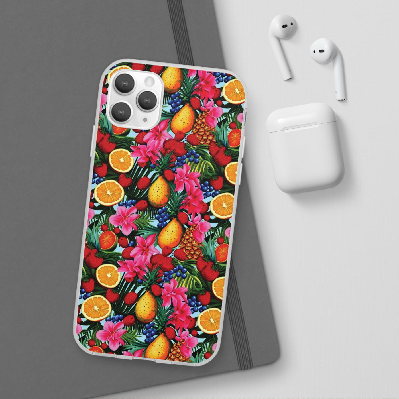 Cute Flexi Phone Cases, For Iphones and Samsung Galaxy Phones, Summer Mixed Fruit, Galaxy S23 Phone Case, Samsung S22 Case, Samsung S21, Iphone 15, Iphone 14, Iphone 13