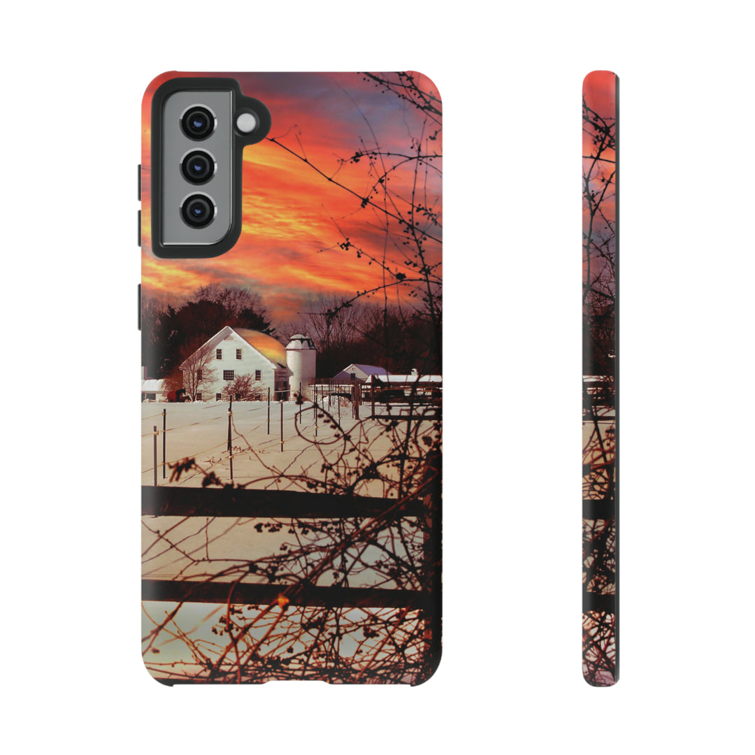 Cute Samsung Phone Case | Aesthetic Samsung Phone Case | Galaxy S23, S22, S21, S20 | Winter Sunset, Protective Phone Case - Studio40ParkLane