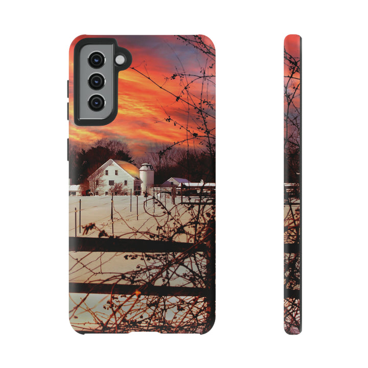 Cute Samsung Phone Case | Aesthetic Samsung Phone Case | Galaxy S23, S22, S21, S20 | Winter Sunset, Protective Phone Case - Studio40ParkLane