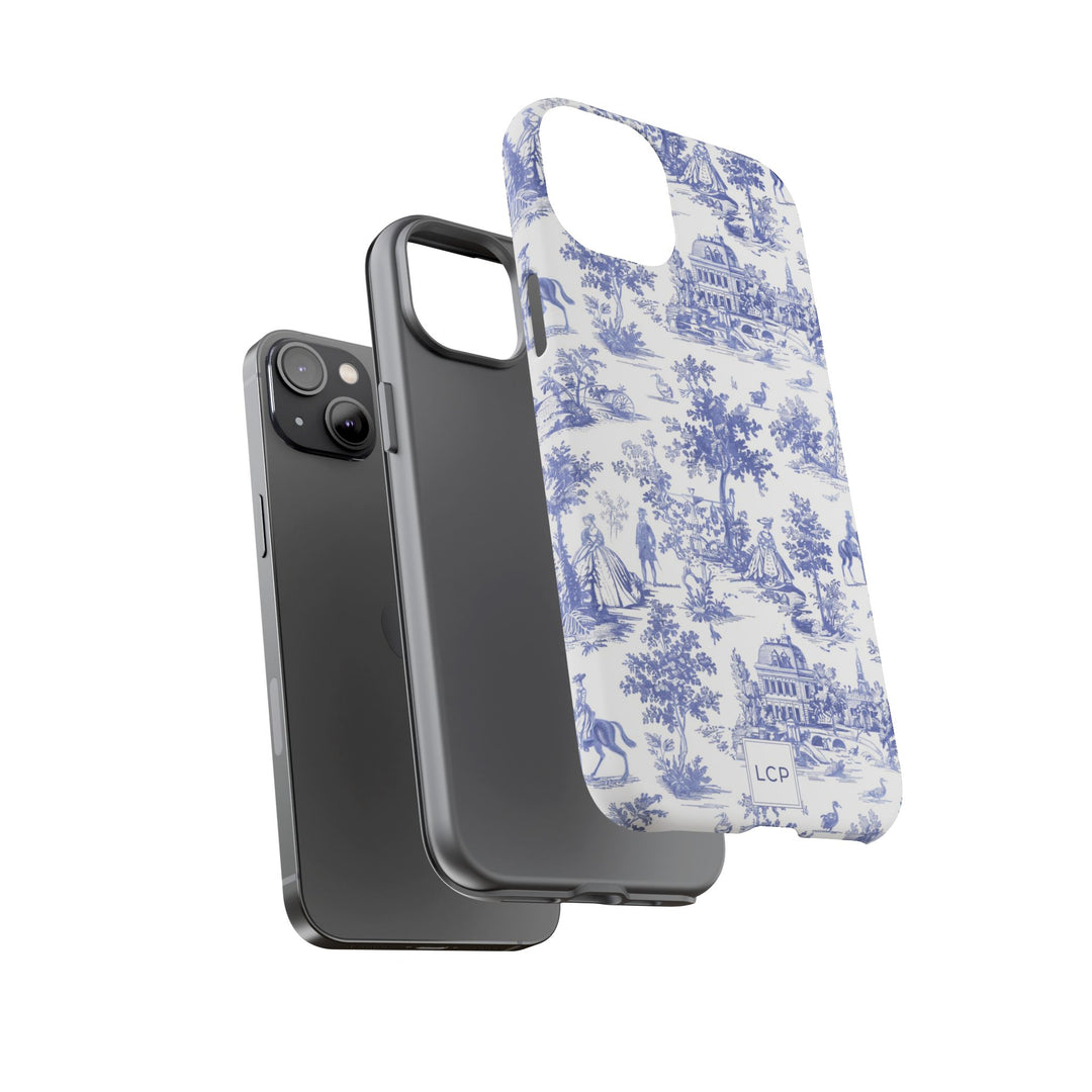 Personalized Custom French Toile Tough Cute Phone Case For Apple iPhone 18, 17, 16, 15 14, Pro Max, Samsung Galaxy S26, S25, S24 Plus Ultra