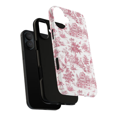 Premium Tough French Toile Gift for Her Cute Phone Cases for Samsung S25, S24, S23, S22, S21 Iphone, 16, 15, 14, 13, 12 Plus Max Pro Ultra - Studio40ParkLane