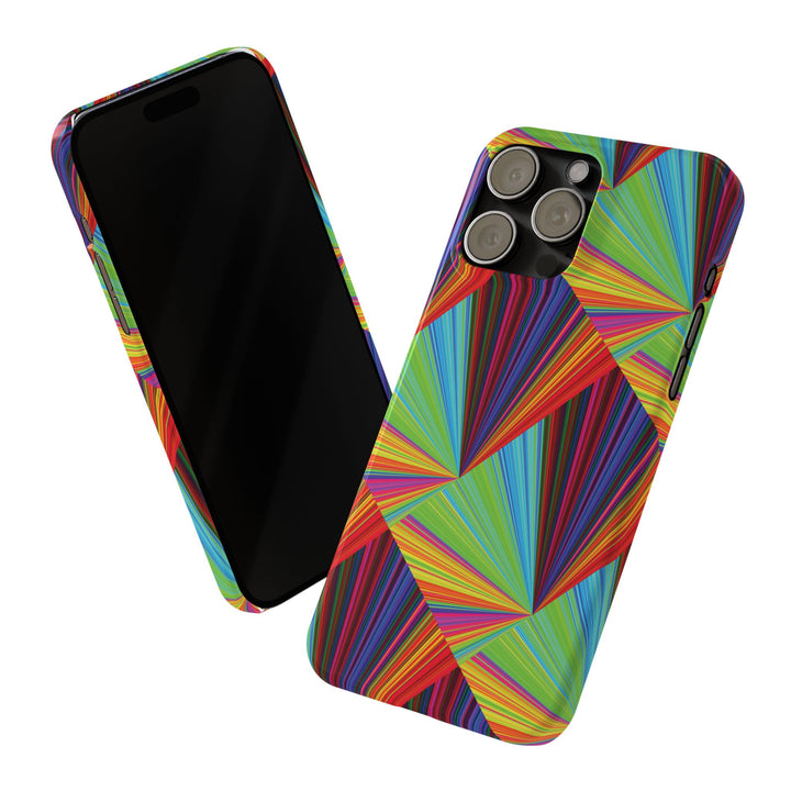 Slim Triangle Kaleidoscope Colors Gift for Her Cute Phone Cases for Iphone 16 Case | iPhone 15 Case | iPhone 15 Pro Max Case, Iphone 14, Iphone 14 Pro Max, Iphone 13, 12, 11, 10, 8,7 - Studio40ParkLane