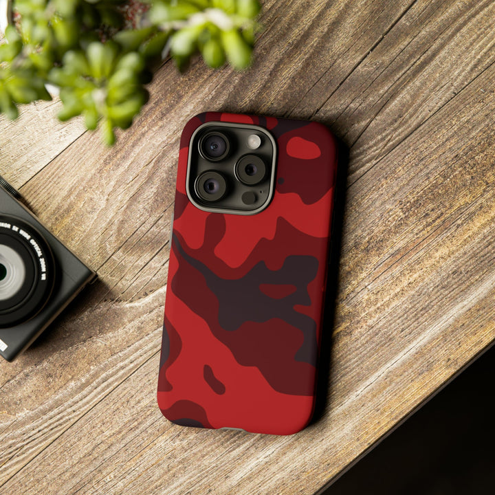Cool Phone Case | Red Camouflage, For iPhone 15 Case | iPhone 15 Pro Case, Iphone 14 Case, Iphone 14 Pro Max Case, Protective Iphone Case - Studio40ParkLane