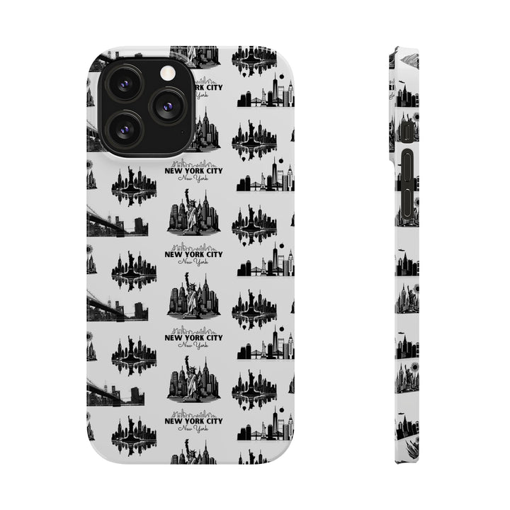 Slim New York Skyline Collage Coquette Gift for Her Cute Phone Cases for Iphone 16 Pro Max | iPhone 15 Case | iPhone 15 Pro Max Case, Iphone 14, Iphone 14 Pro Max, Iphone 13 12 11 8 7 - Studio40ParkLane