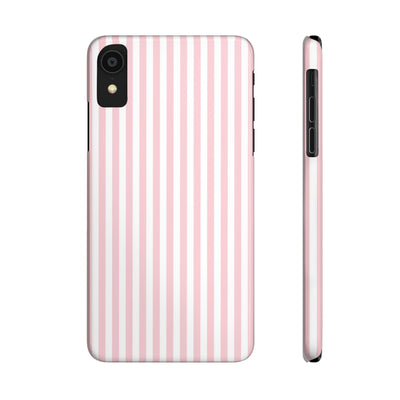 Slim Sweet Pink Striped Cute Phone Case for Iphone 16 - | iPhone 15 Pro Max Case | iPhone 14 Case Iphone 13 12 11 10 9 8 7 X XS Gift for Her