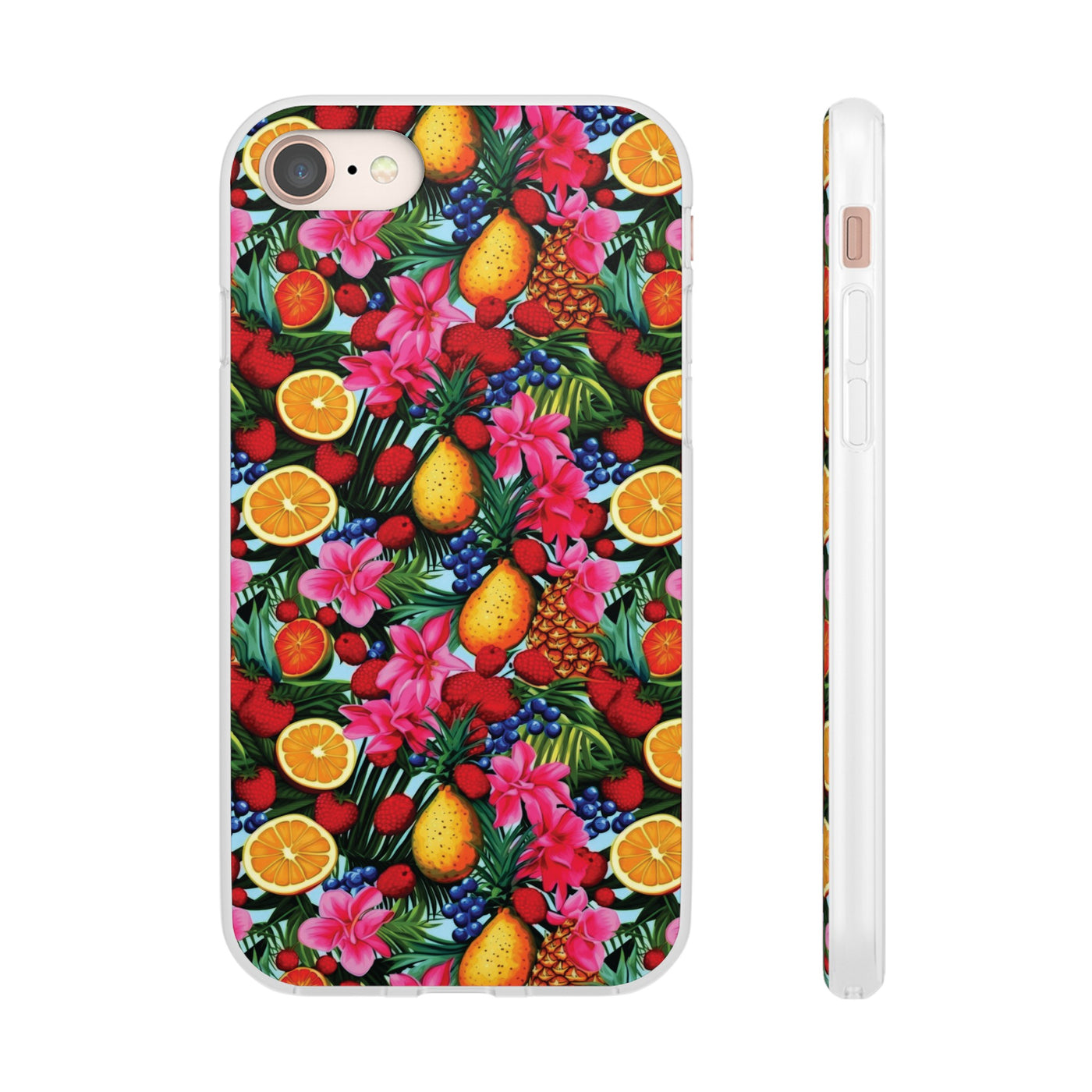 Cute Flexi Phone Cases, For Iphones and Samsung Galaxy Phones, Summer Mixed Fruit, Galaxy S23 Phone Case, Samsung S22 Case, Samsung S21, Iphone 15, Iphone 14, Iphone 13