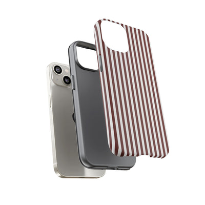 Tough Premium Chocolate Stripes Phone Case Gift for Her - For Apple iPhone 16 Pro Max 16e iPhone 15 Pro iPhone Iphone 14 Plus 13 Pro 12 SE XR - Studio40ParkLane