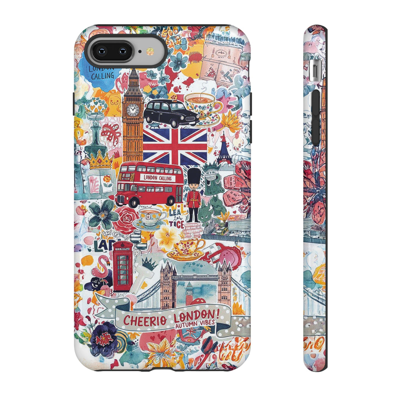 London England Coquette Collage Tough Premium Phone Case - For iPhone 17 Pro Max iPhone 16 Pro iPhone 15 Iphone 14 Plus 13 Pro 12 11 10 XR - Studio40ParkLane