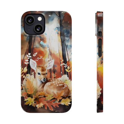 Slim Fall Autumn Forest Deer Gift for Her Cute Phone Cases for Iphone 16 | iPhone 15 Case | iPhone 15 Pro Max Case, Iphone 14, Iphone 14 Pro Max, Iphone 13, Slim