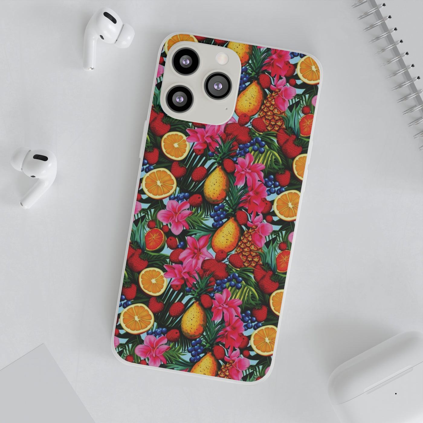 Cute Flexi Phone Cases, For Iphones and Samsung Galaxy Phones, Summer Mixed Fruit, Galaxy S23 Phone Case, Samsung S22 Case, Samsung S21, Iphone 15, Iphone 14, Iphone 13